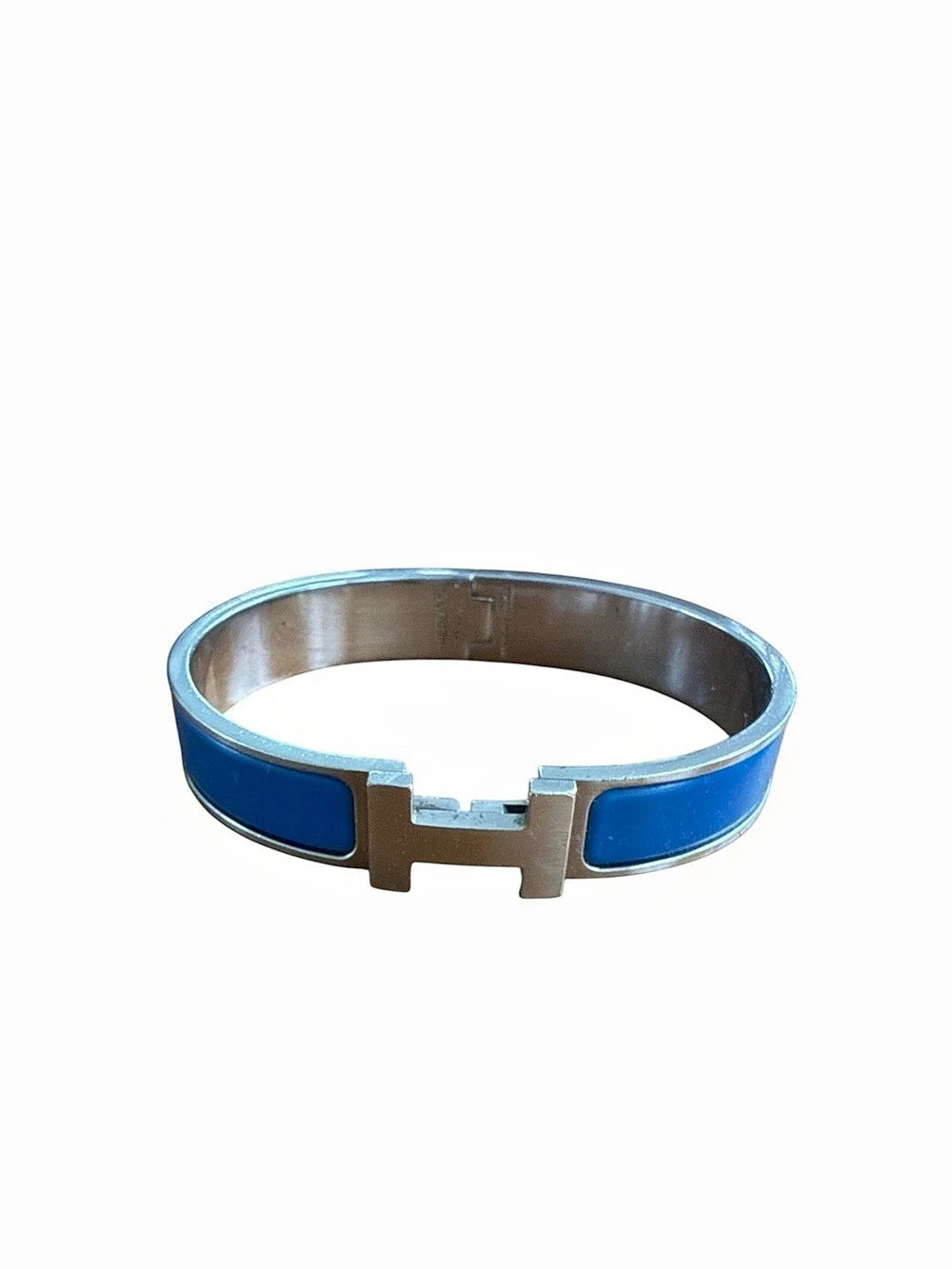 Hermès H Clic H bracelet Blue & Silver